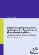 Die Einrichtung moderner interner Kontrollsysteme in Unternehmen mit US-amerikanischem Listing