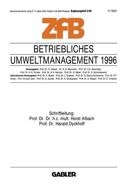 Betriebliches Umweltmanagement 1996