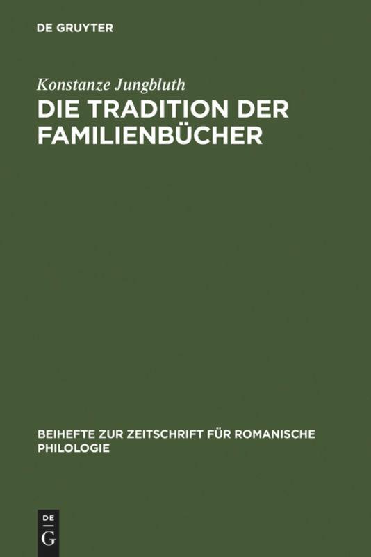 Die Tradition der Familienbücher