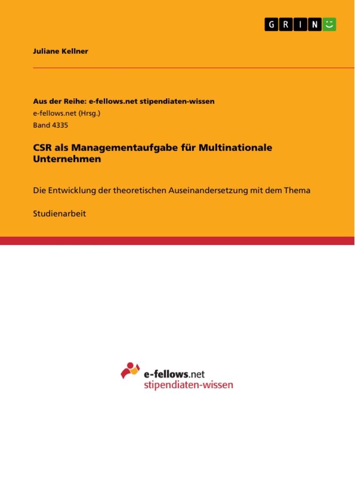 CSR als Managementaufgabe für Multinationale Unternehmen