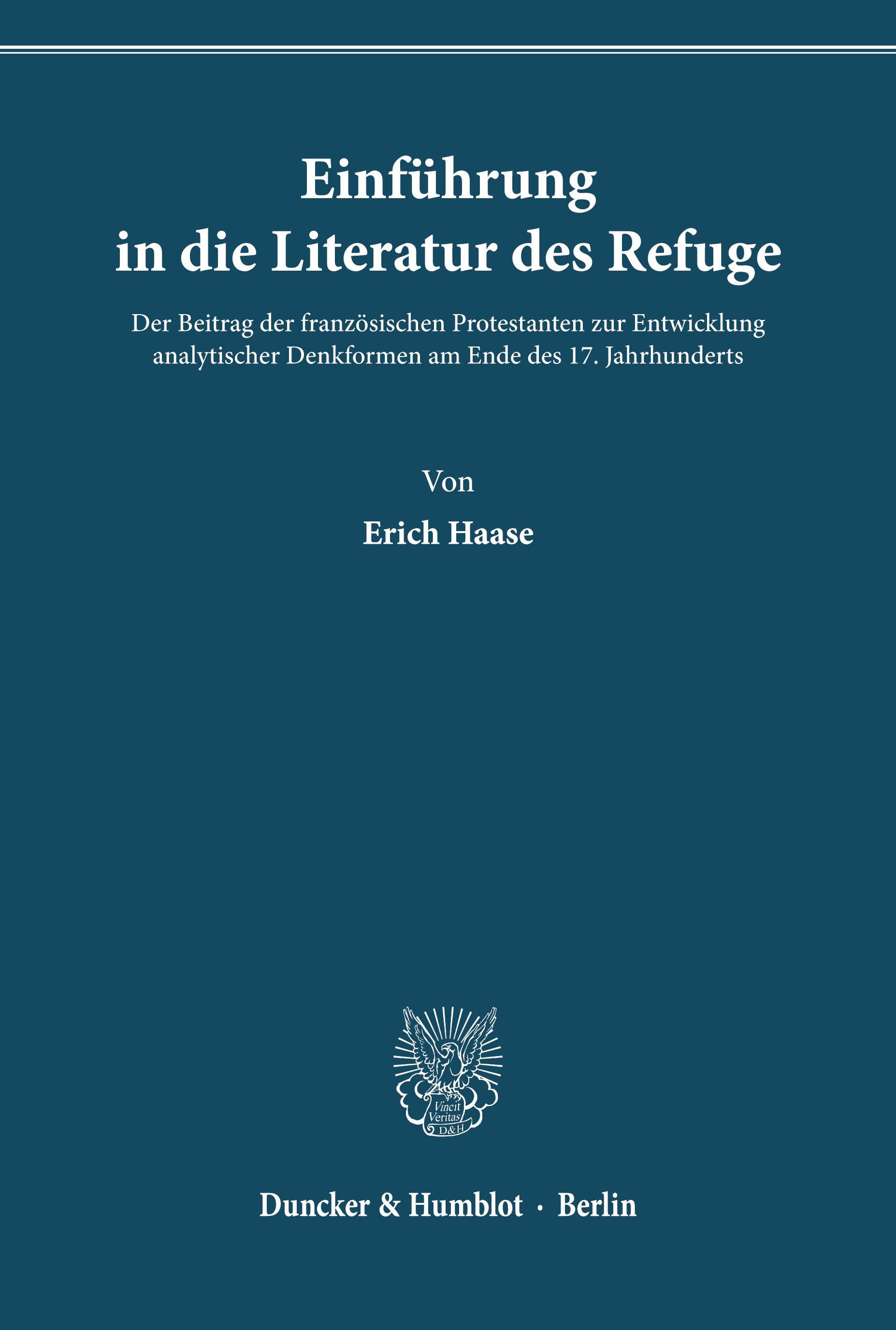 Einführung in die Literatur des Refuge.