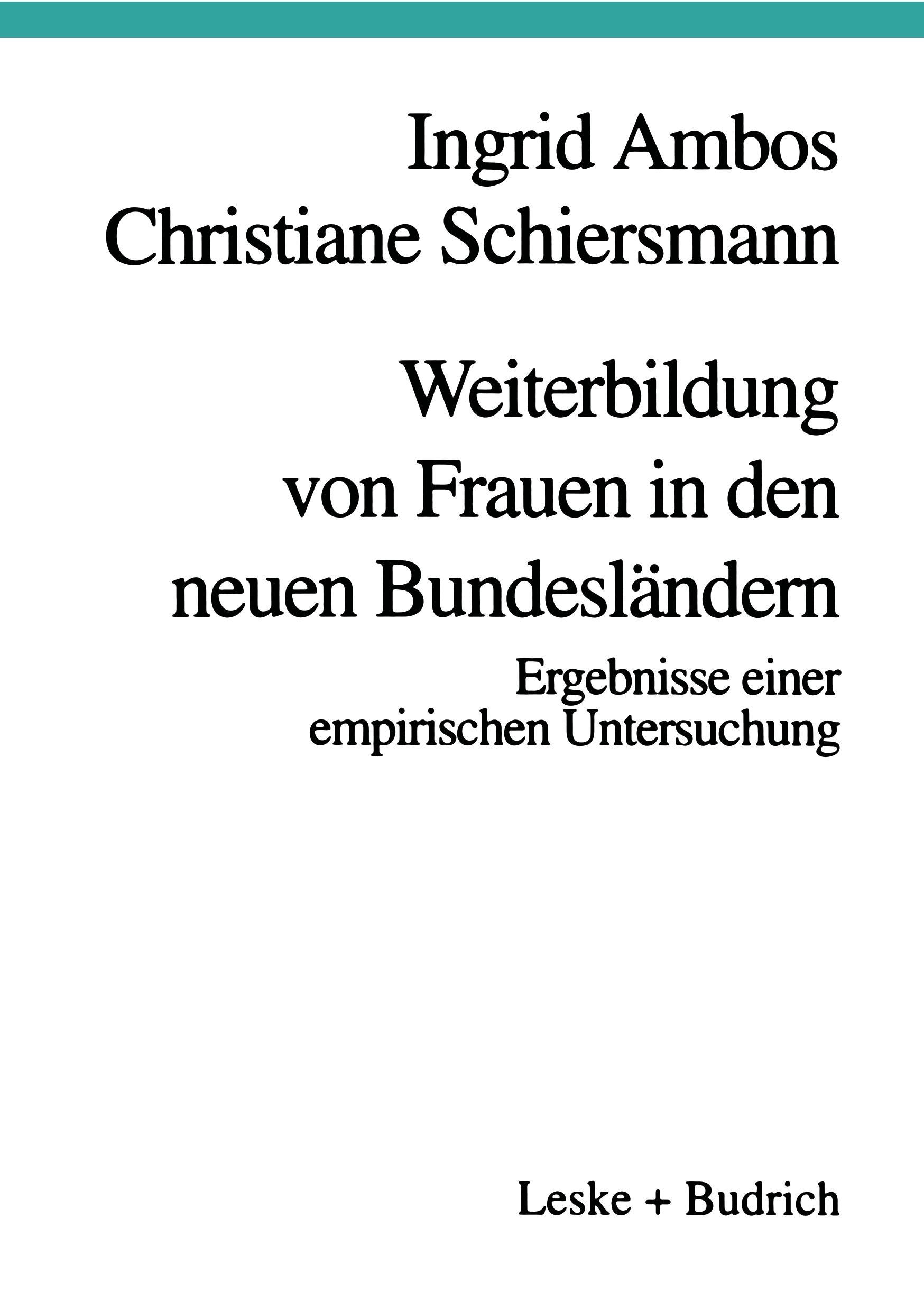 Weiterbildung von Frauen in den neuen Bundesländern