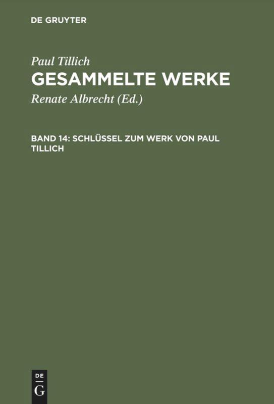 Schlüssel zum Werk von Paul Tillich