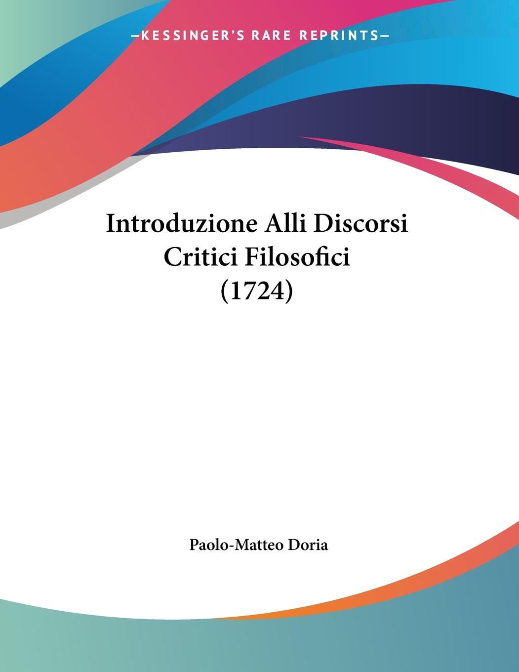 Introduzione Alli Discorsi Critici Filosofici (1724)