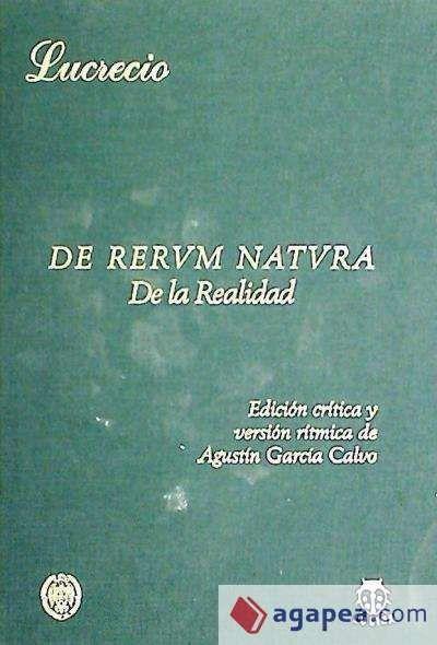 De rerum natura = De la realidad