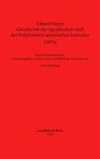 Geschichte der ägyptischen und der babylonisch-assyrischen Literatur