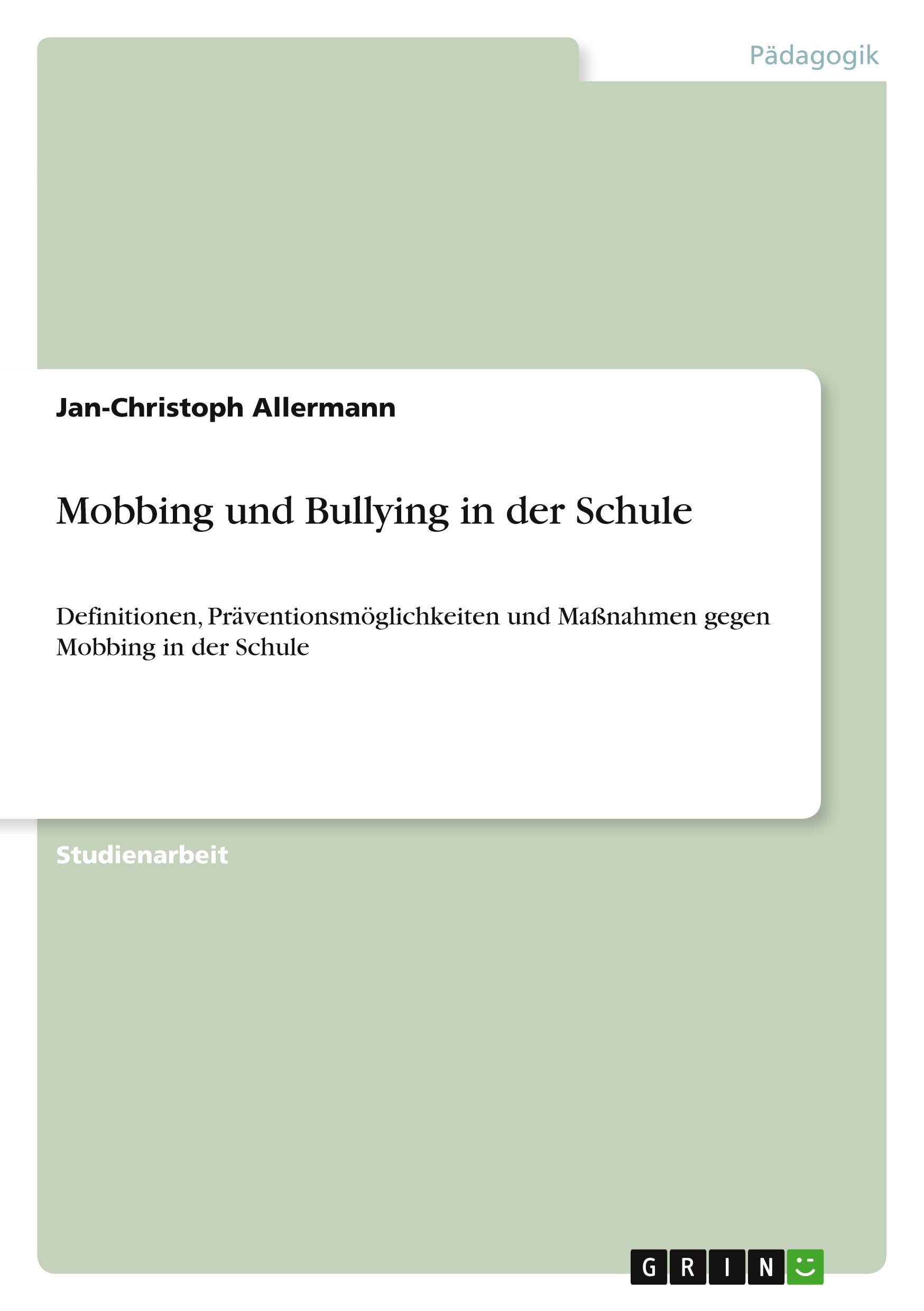 Mobbing und Bullying in der Schule