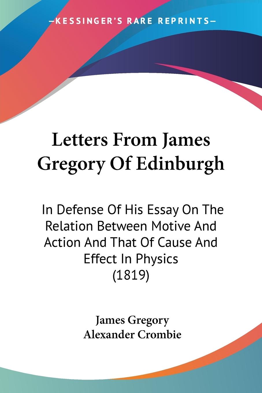 Letters From James Gregory Of Edinburgh