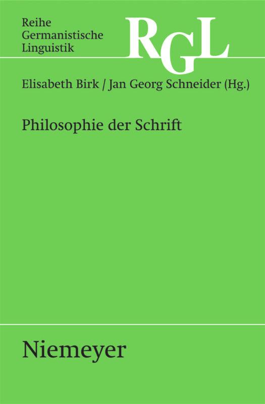 Philosophie der Schrift