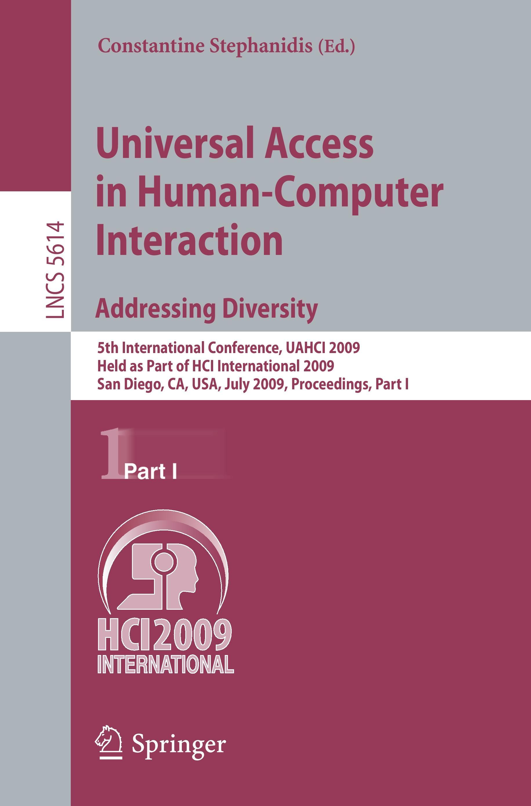 Universal Access in Human-Computer Interaction. Addressing Diversity