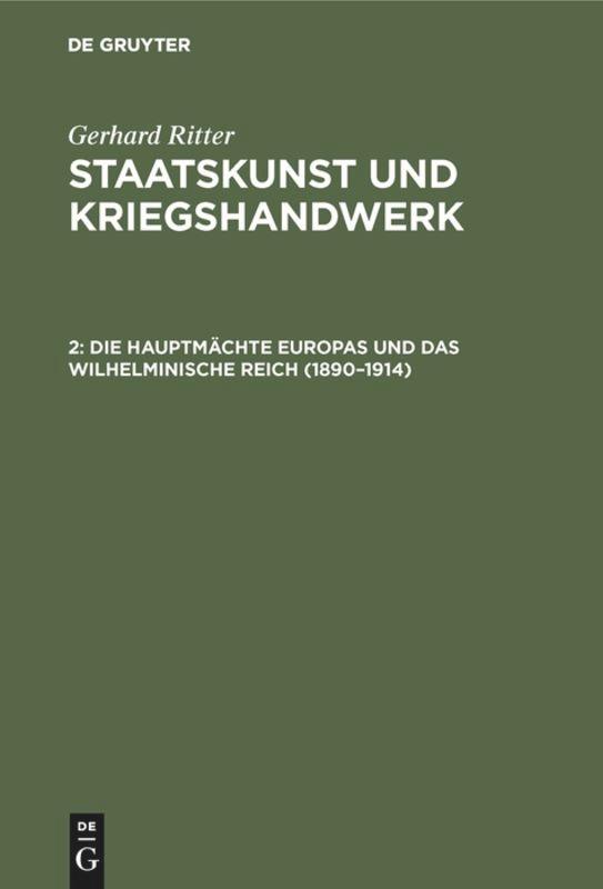 Die Hauptmächte Europas und das wilhelminische Reich (1890¿1914)