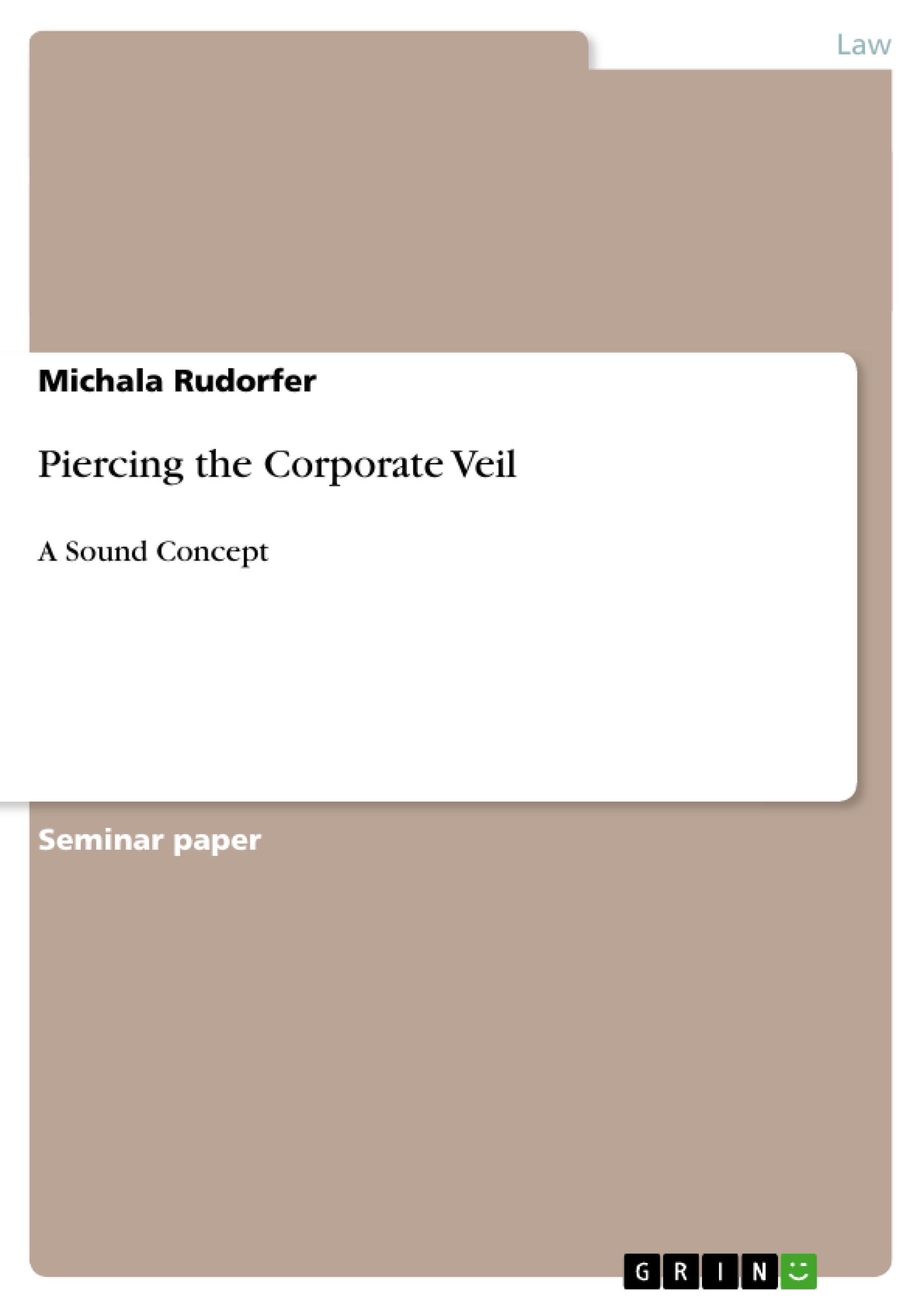 Piercing the Corporate Veil