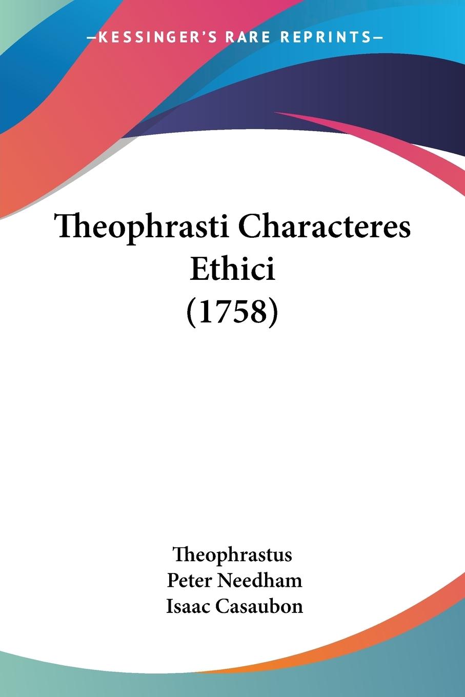 Theophrasti Characteres Ethici (1758)