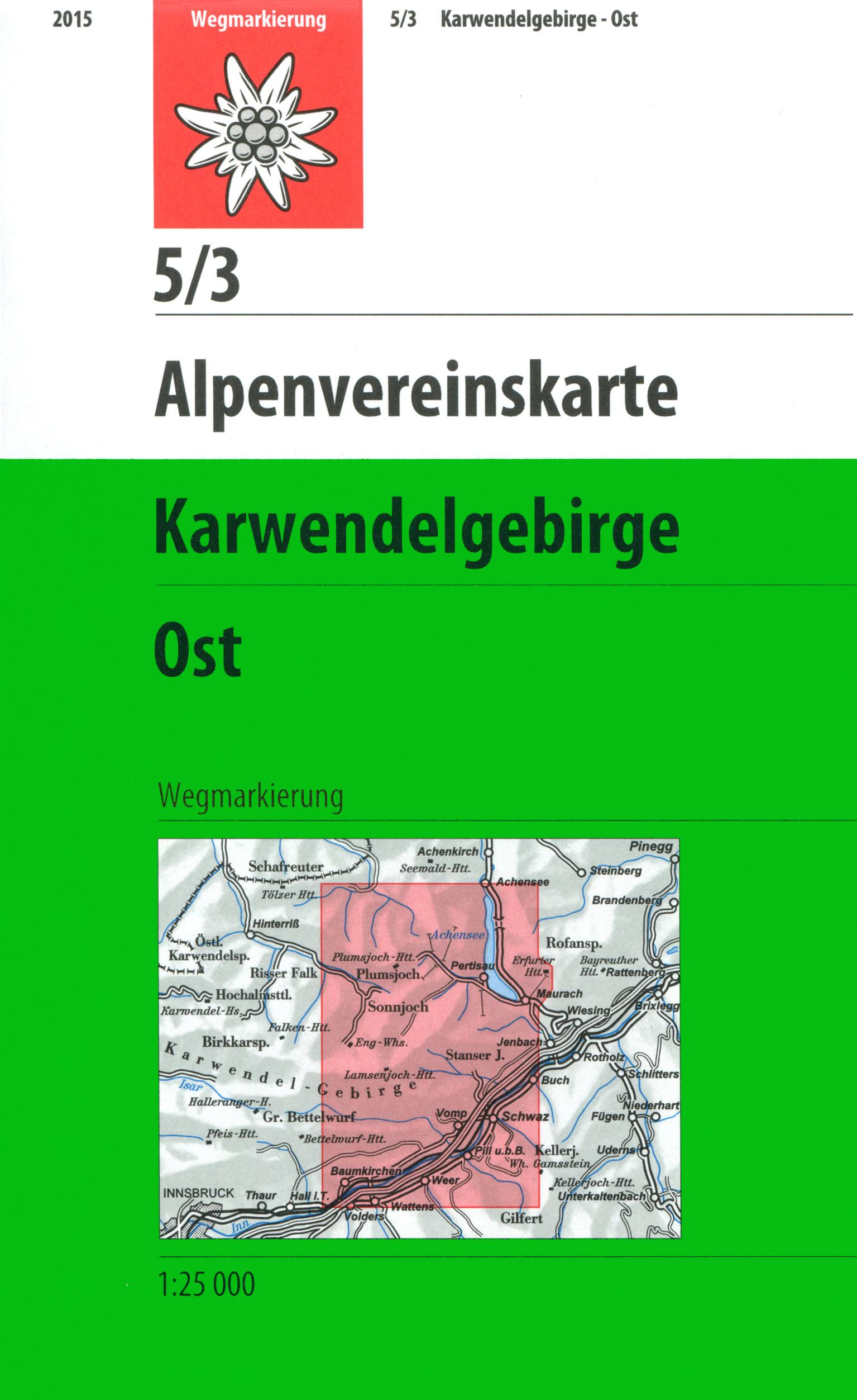 DAV Alpenvereinskarte 05/3 Karwendelgebirge Ost 1 : 25 000