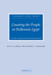 Counting the People in Hellenistic Egypt 2 Volume Paperback Set