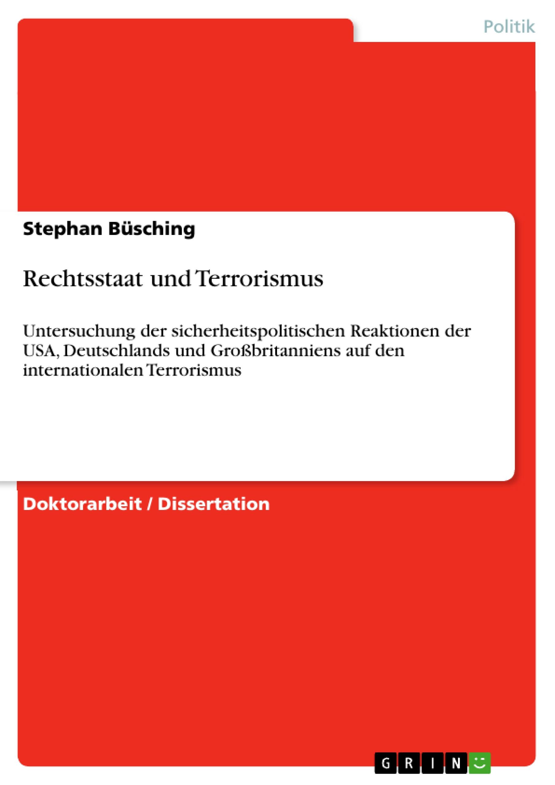 Rechtsstaat und Terrorismus