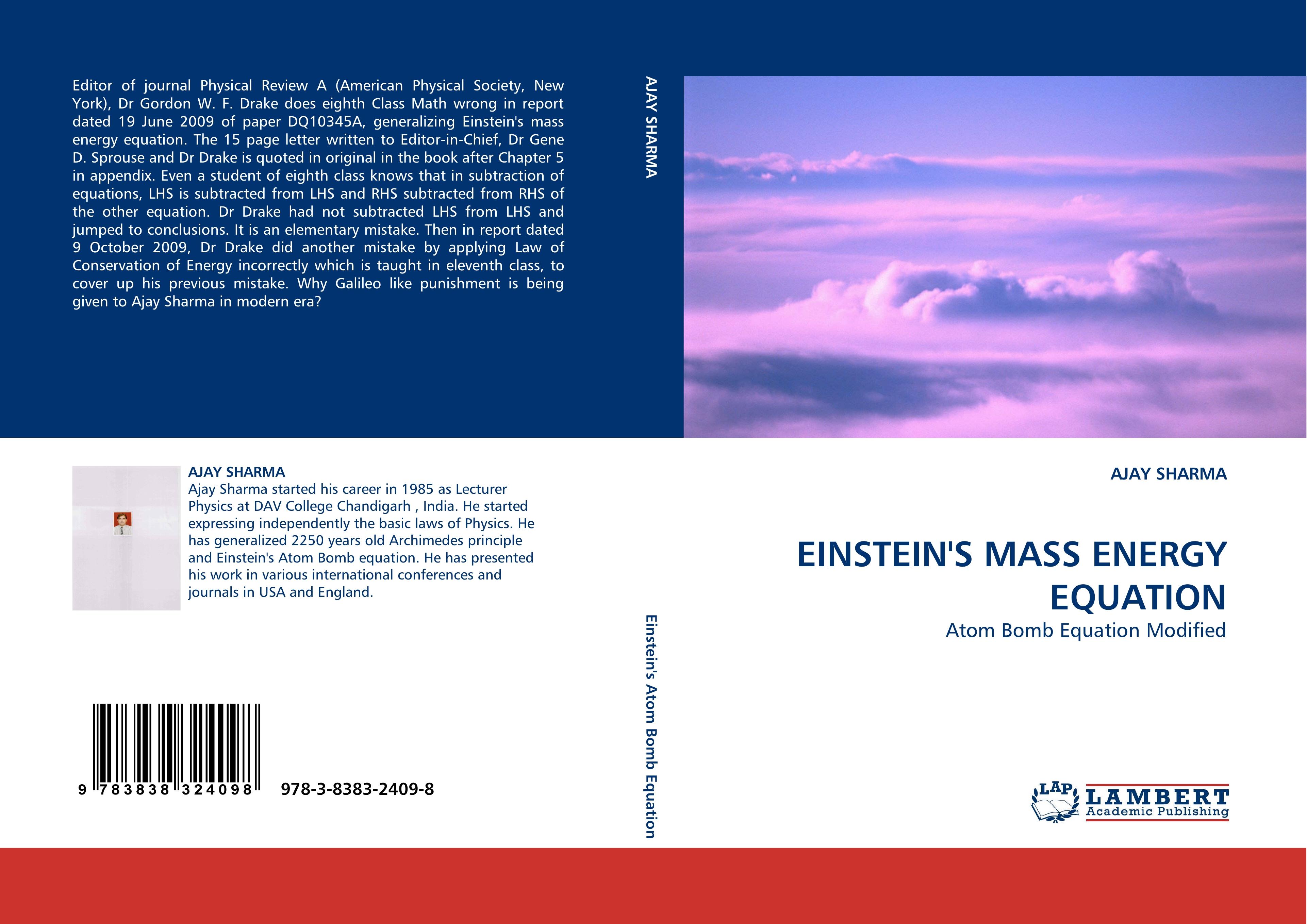 EINSTEIN''S MASS ENERGY EQUATION