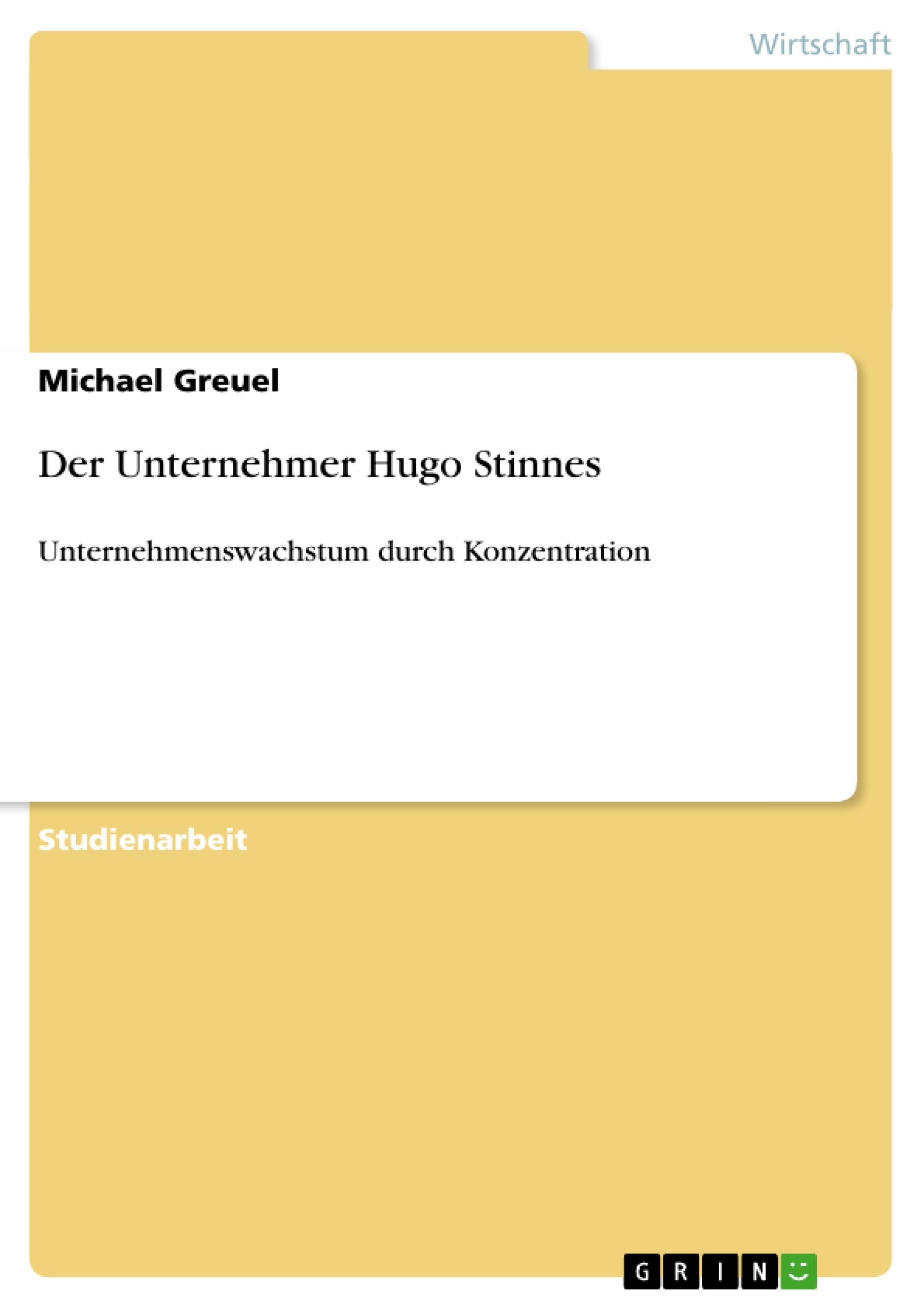 Der Unternehmer Hugo Stinnes