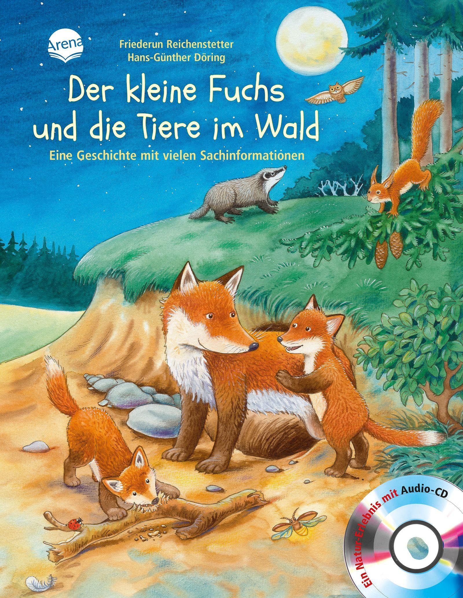 Der kleine Fuchs und die Tiere im Wald