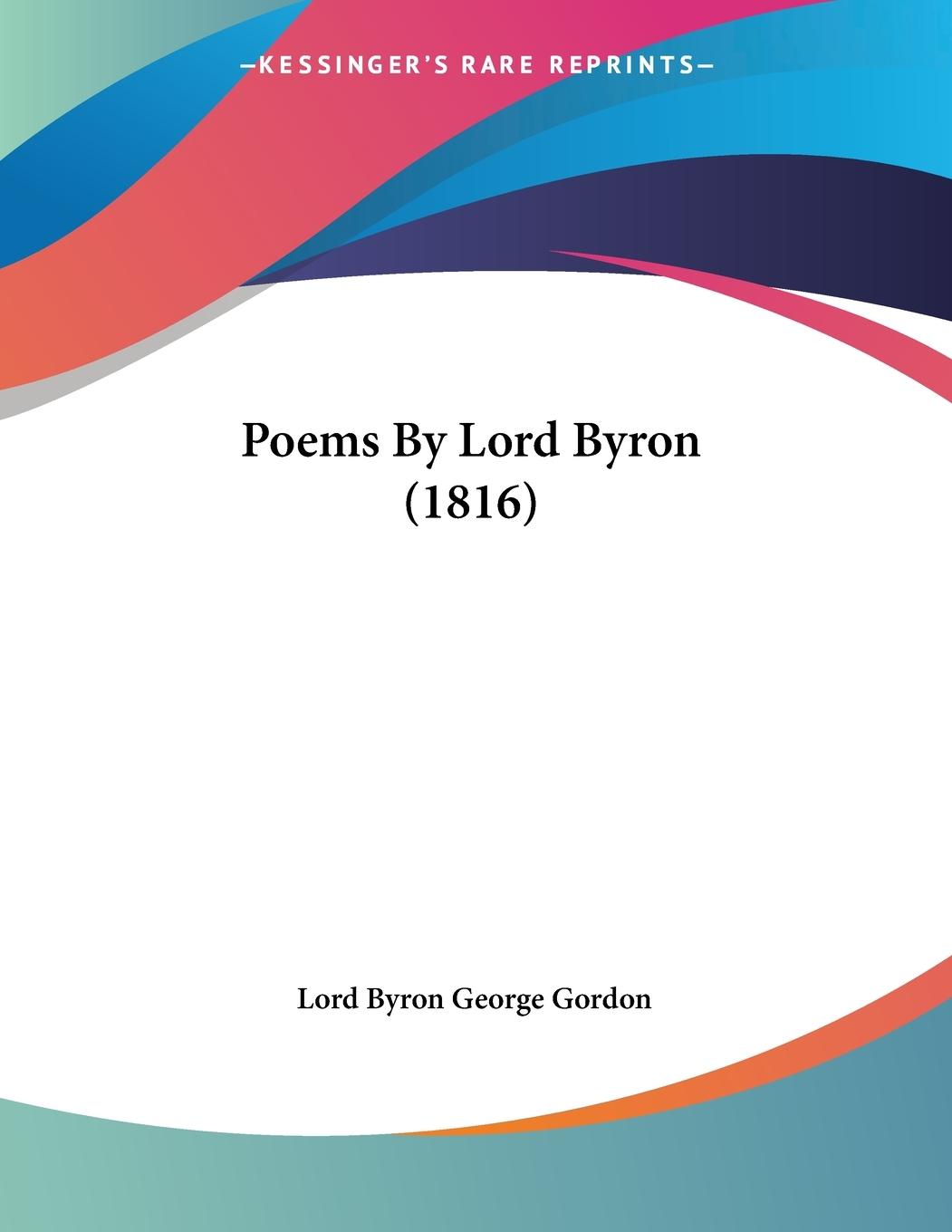 Poems By Lord Byron (1816)