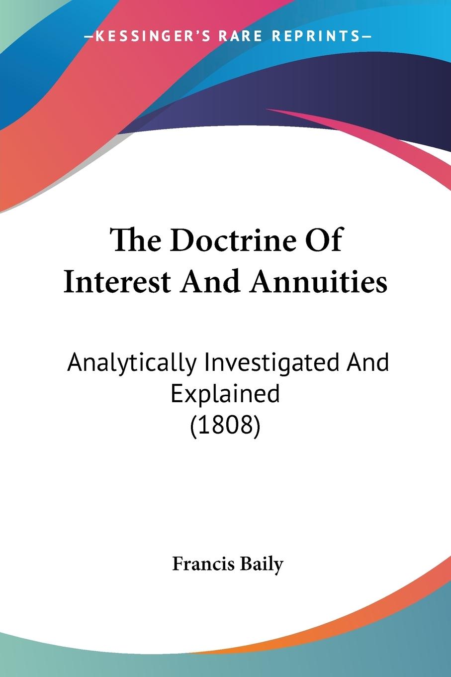 The Doctrine Of Interest And Annuities