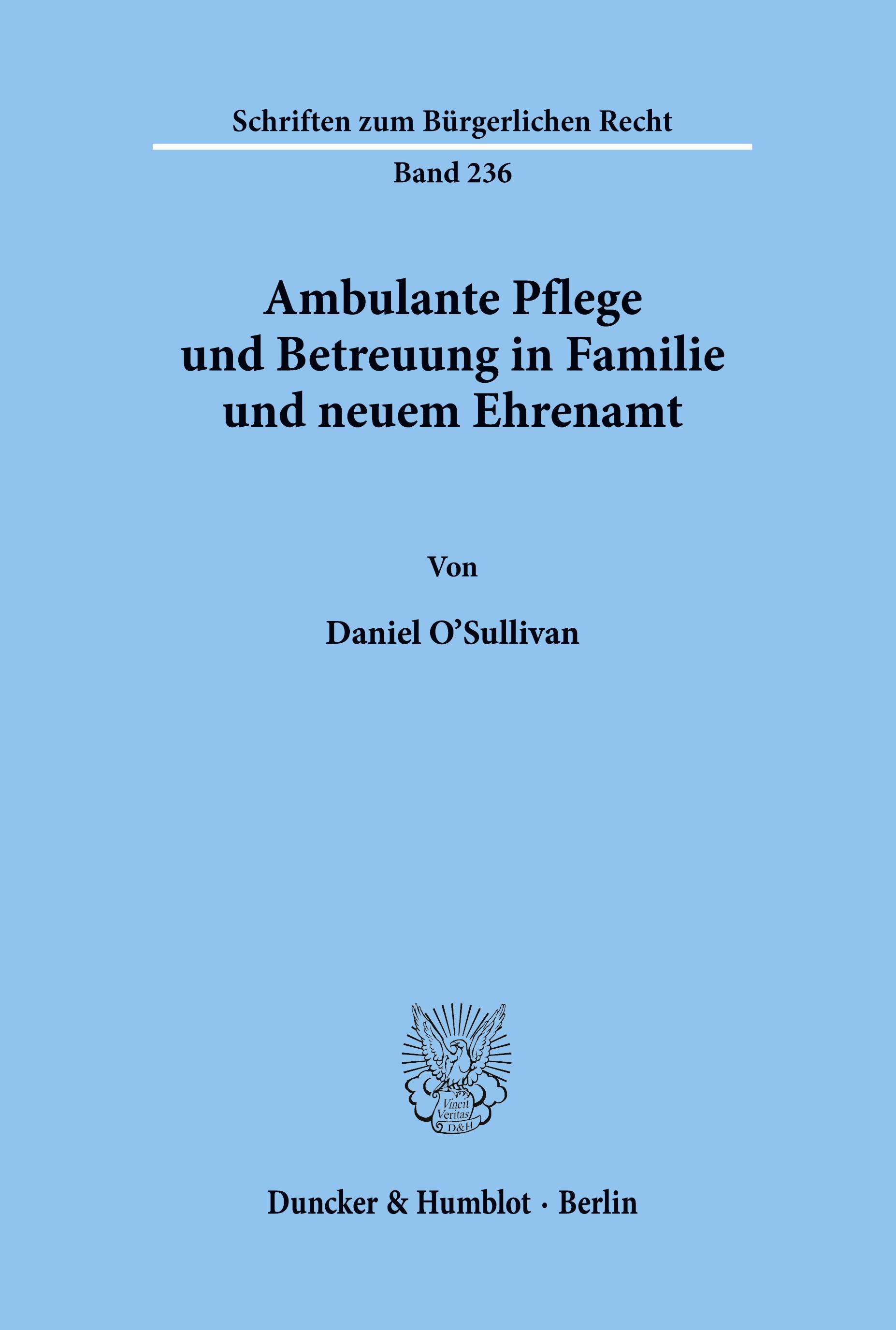 Ambulante Pflege und Betreuung in Familie und neuem Ehrenamt.