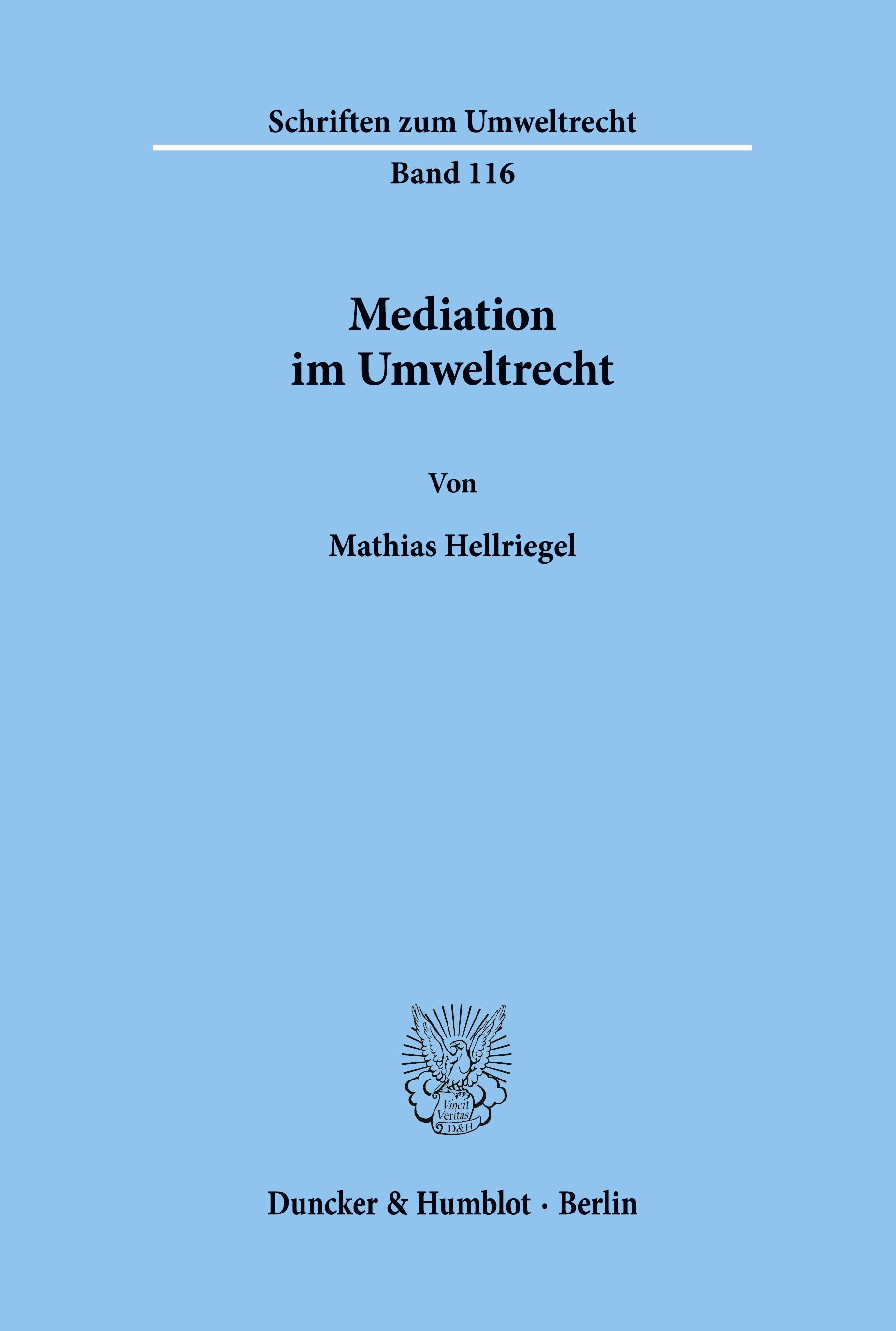 Mediation im Umweltrecht.