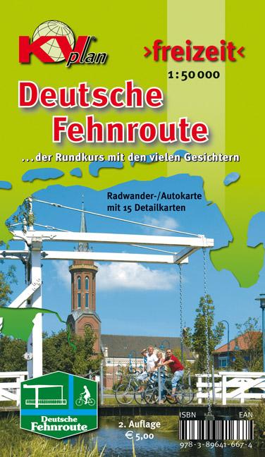 Fehnroute, KVplan, Radkarte/Routenkarte, 1:50.000 / 1:25.000