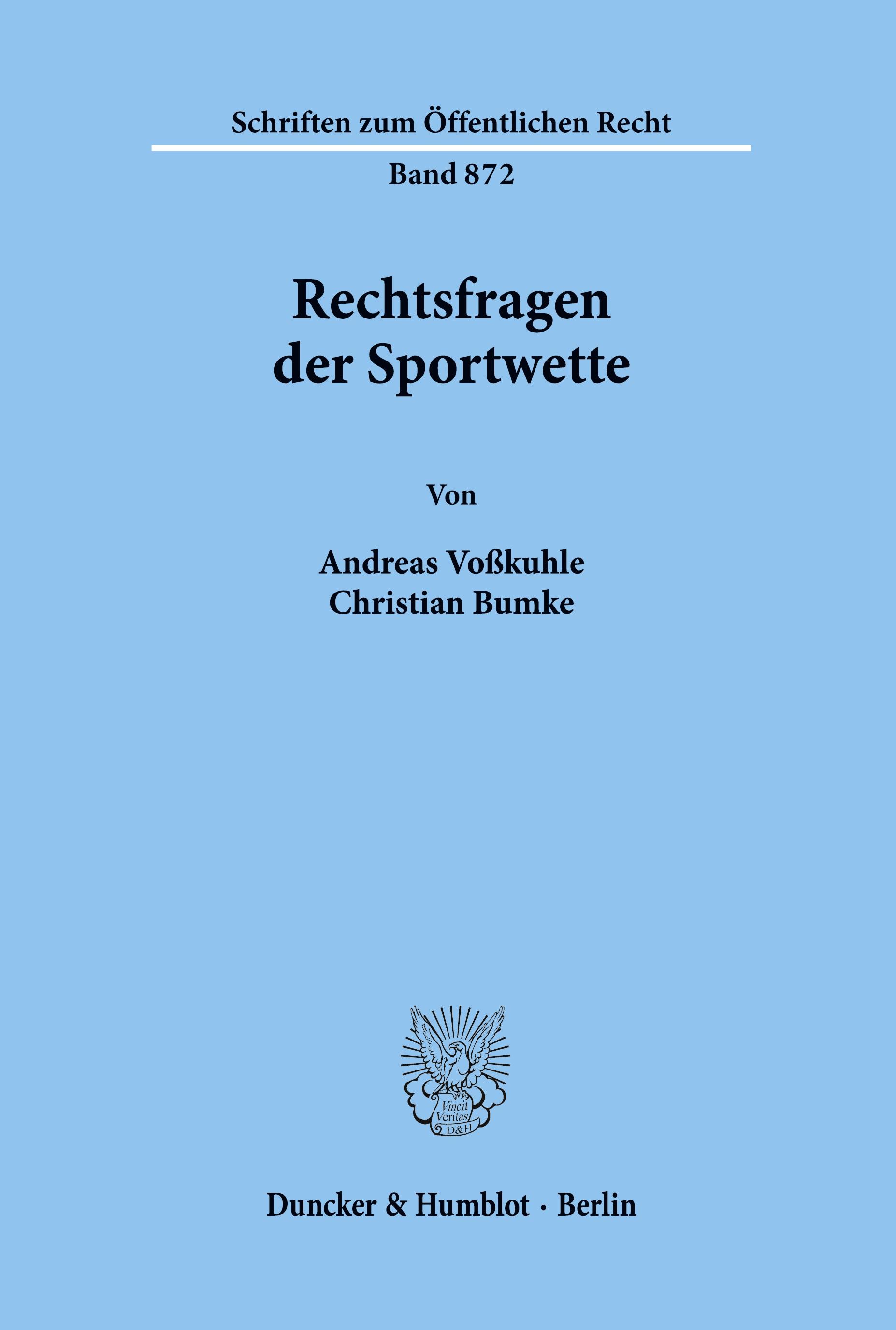 Rechtsfragen der Sportwette.