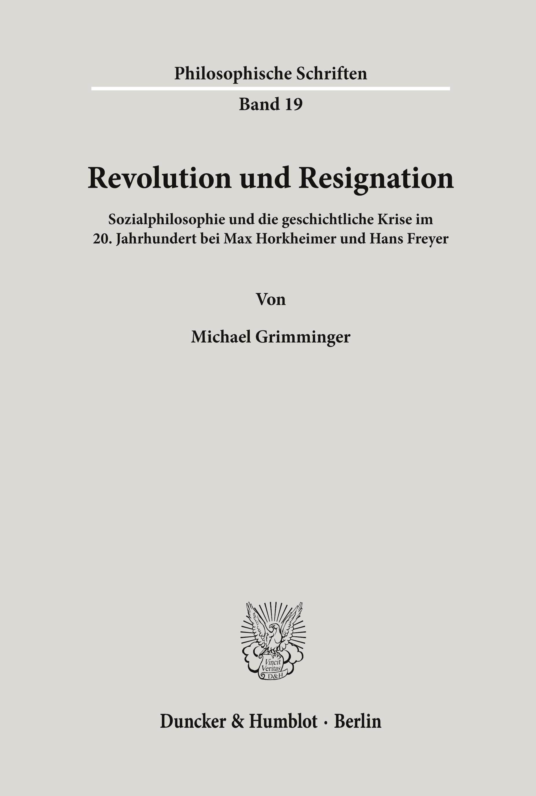 Revolution und Resignation.