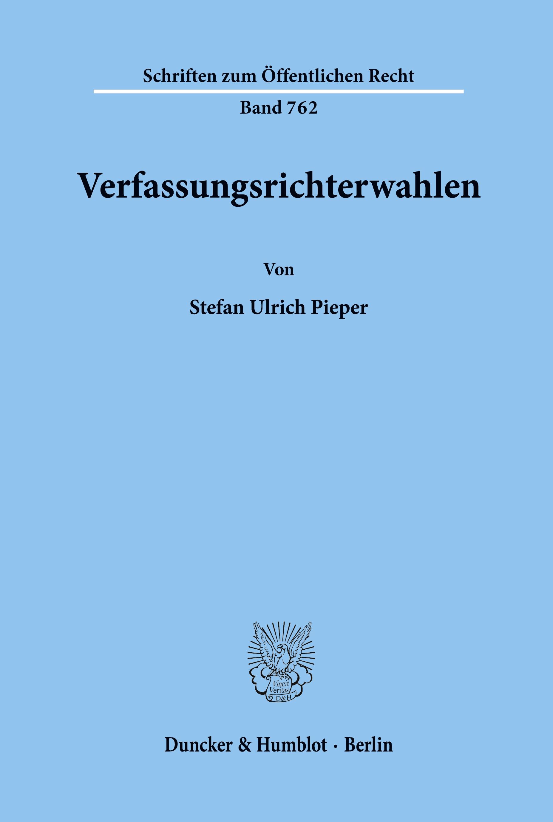 Verfassungsrichterwahlen.