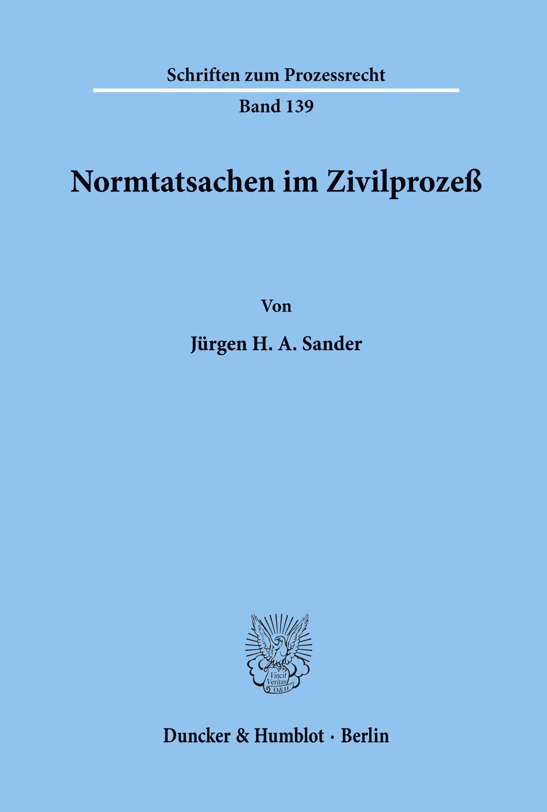 Normtatsachen im Zivilprozeß.