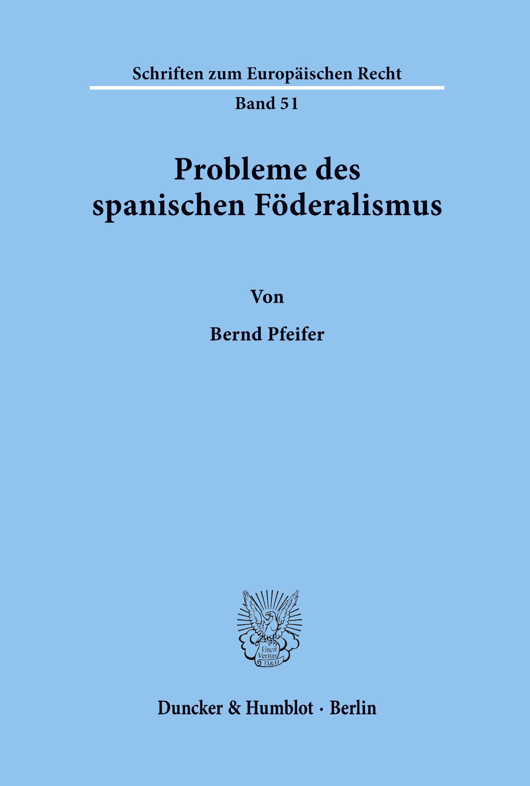 Probleme des spanischen Föderalismus.