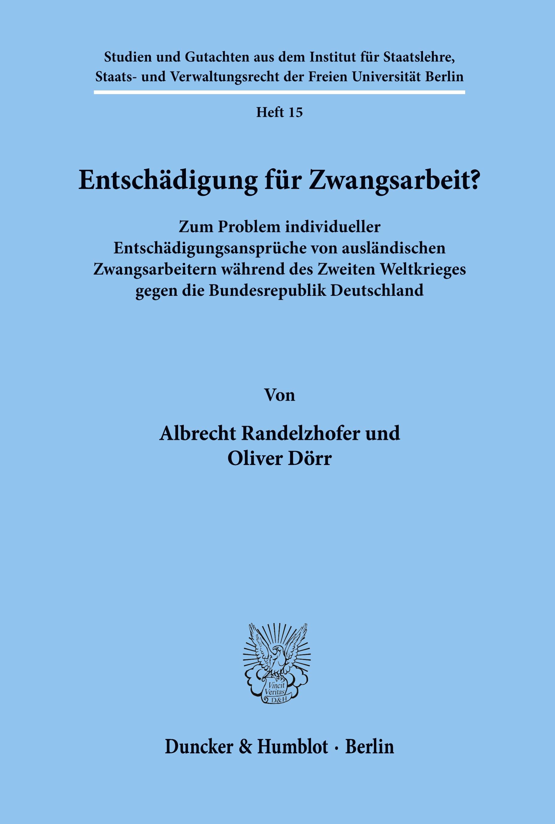 Entschädigung für Zwangsarbeit?