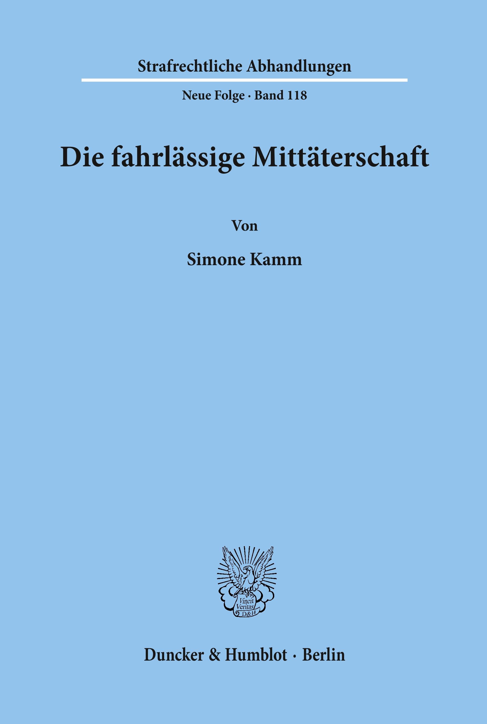 Die fahrlässige Mittäterschaft.