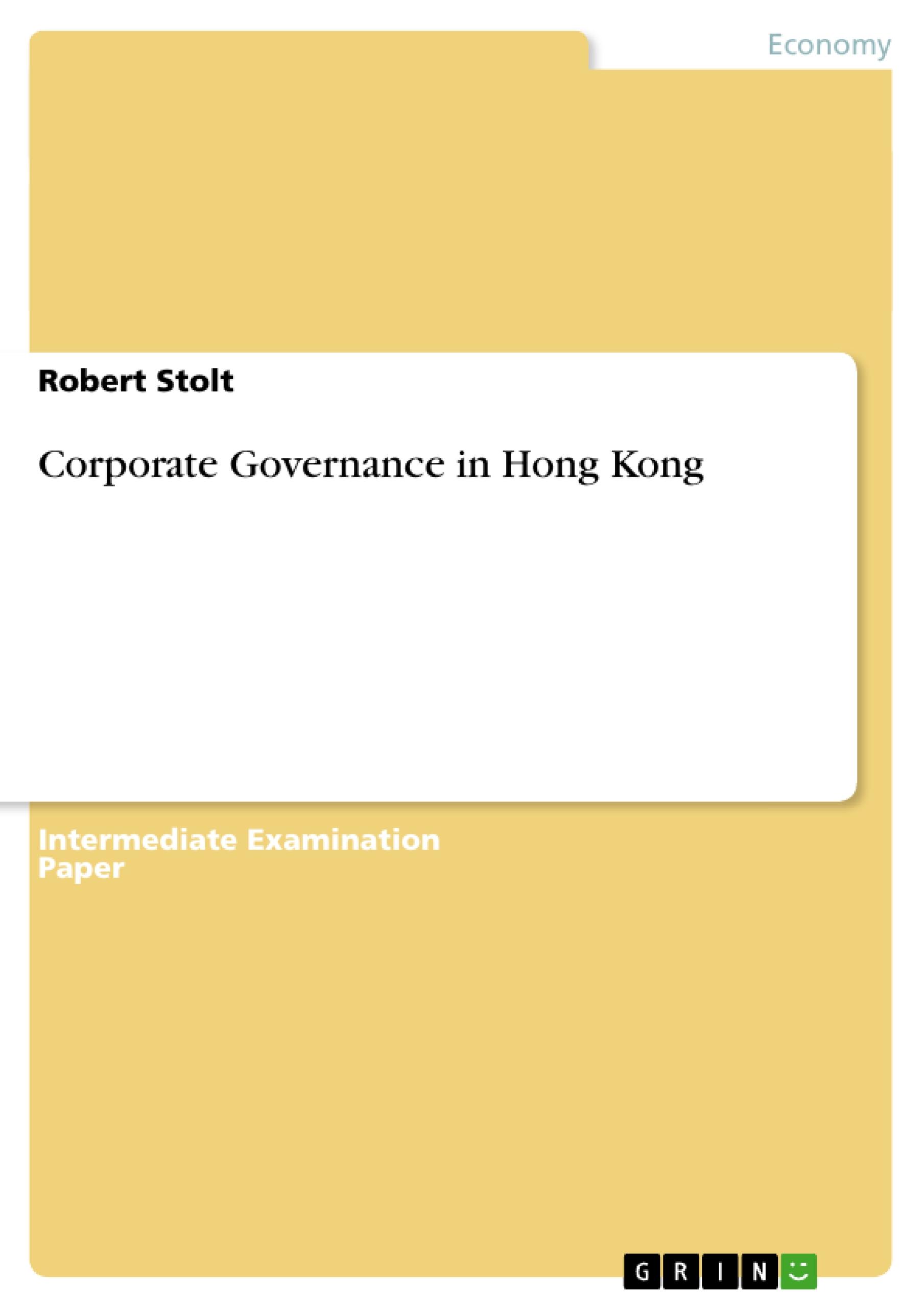 Corporate Governance in Hong Kong