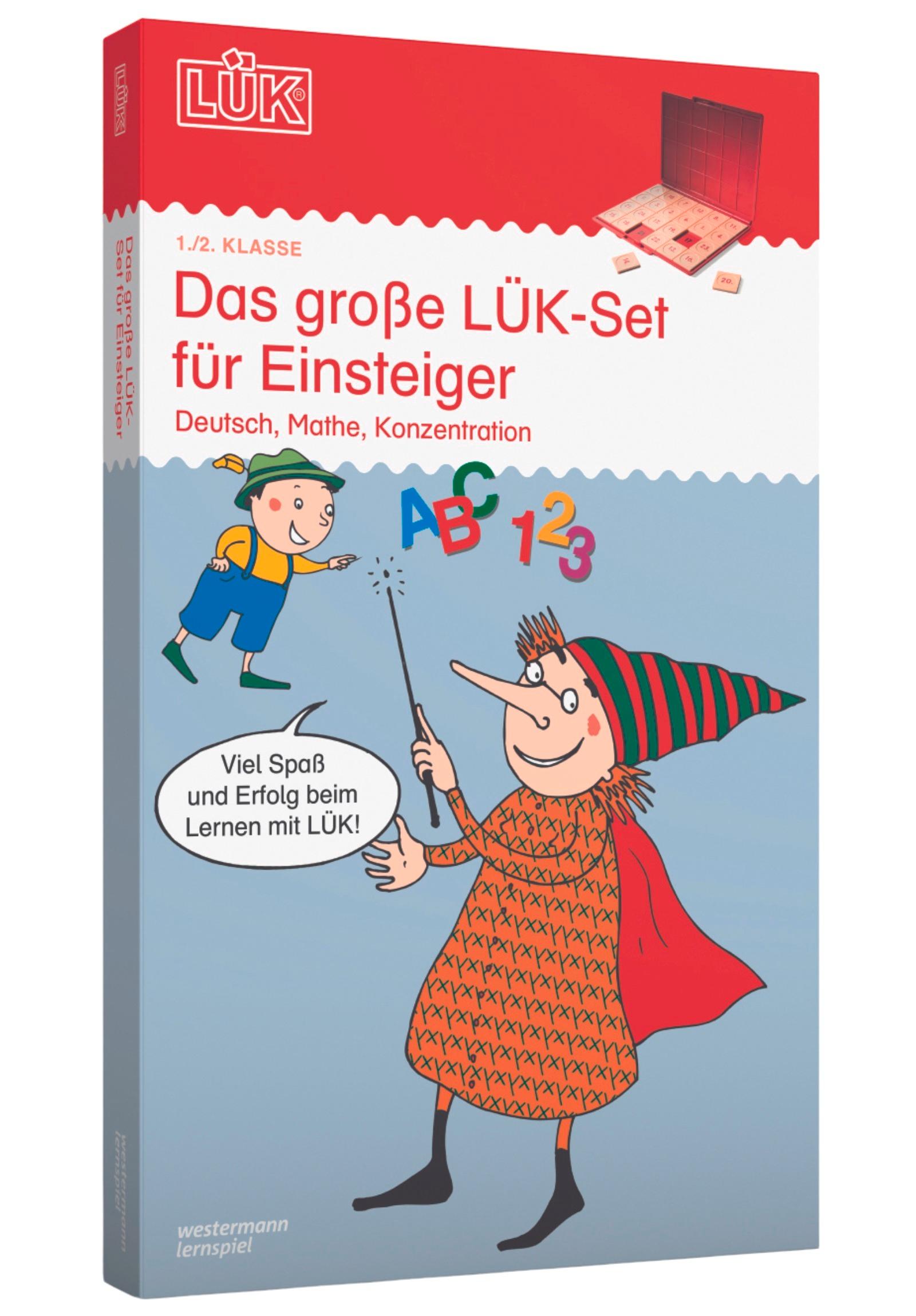 Das große LÜK-Set für Einsteiger: Deutsch, Mathe, Konzentration für Klasse 1 und 2