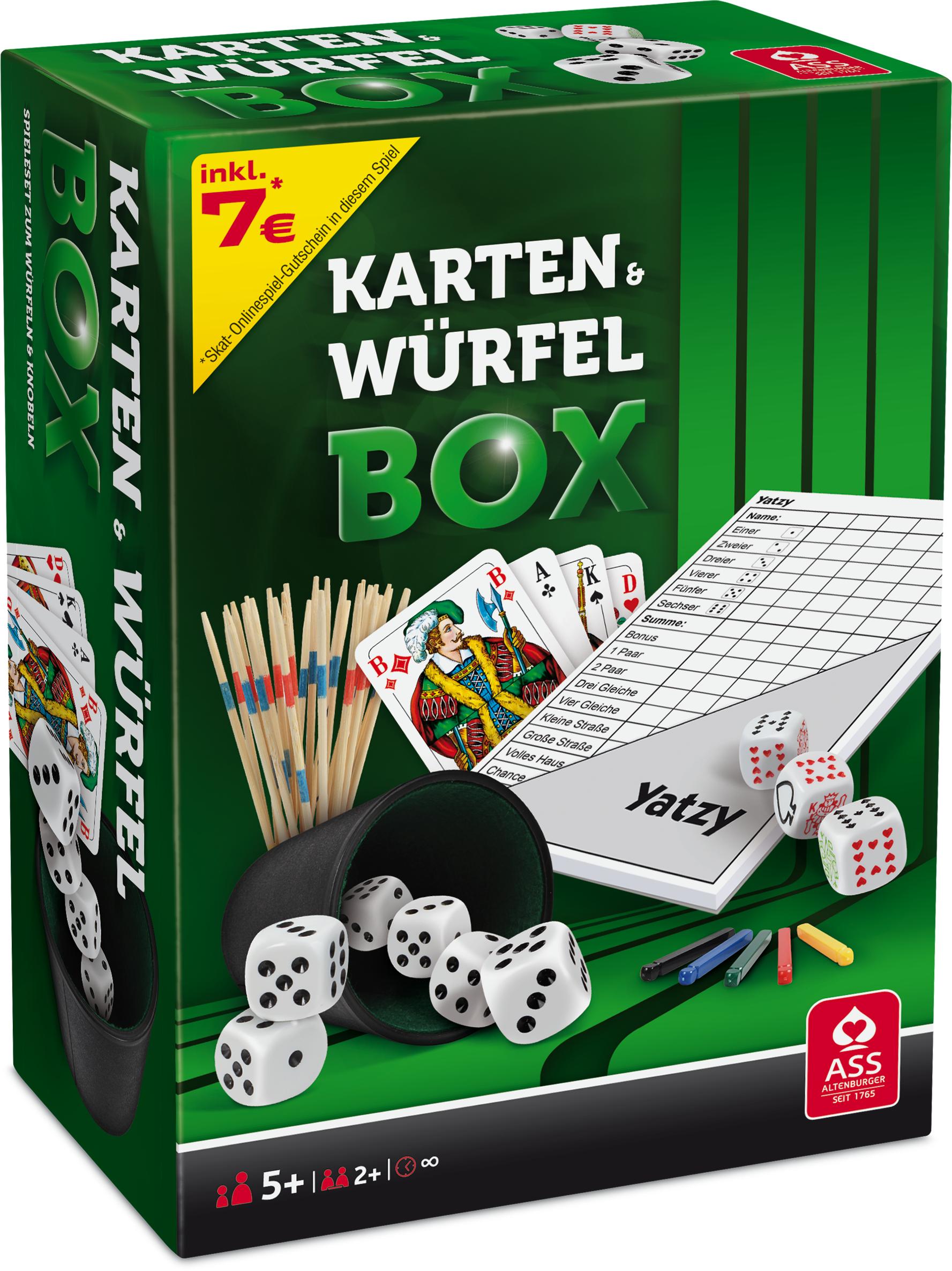 Würfel- und Kartenbox im Stülpkarton