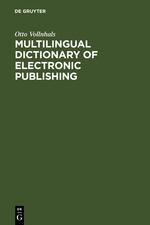 Multilingual Dictionary of Electronic Publishing