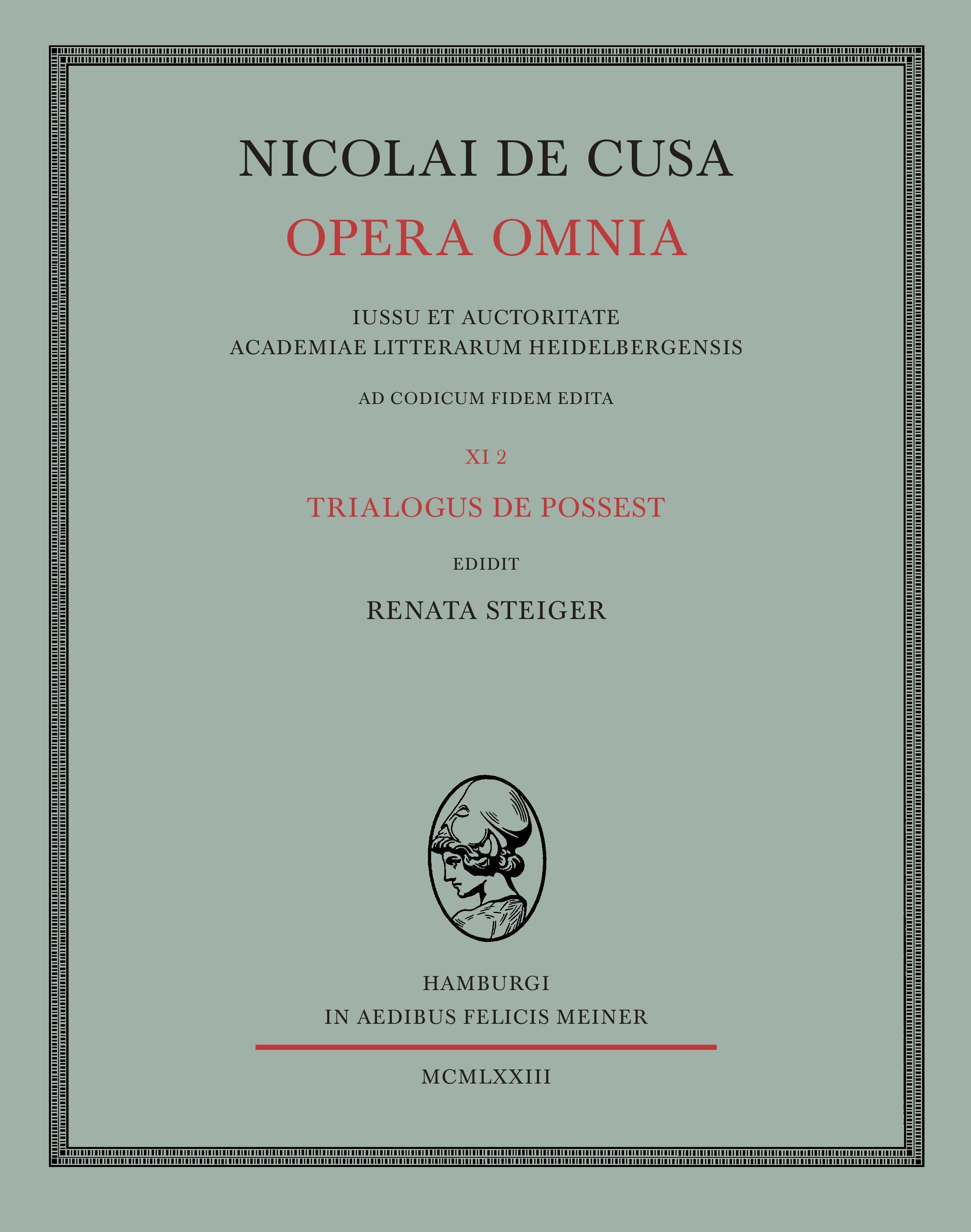 Nicolai de Cusa Opera omnia / Nicolai de Cusa Opera omnia