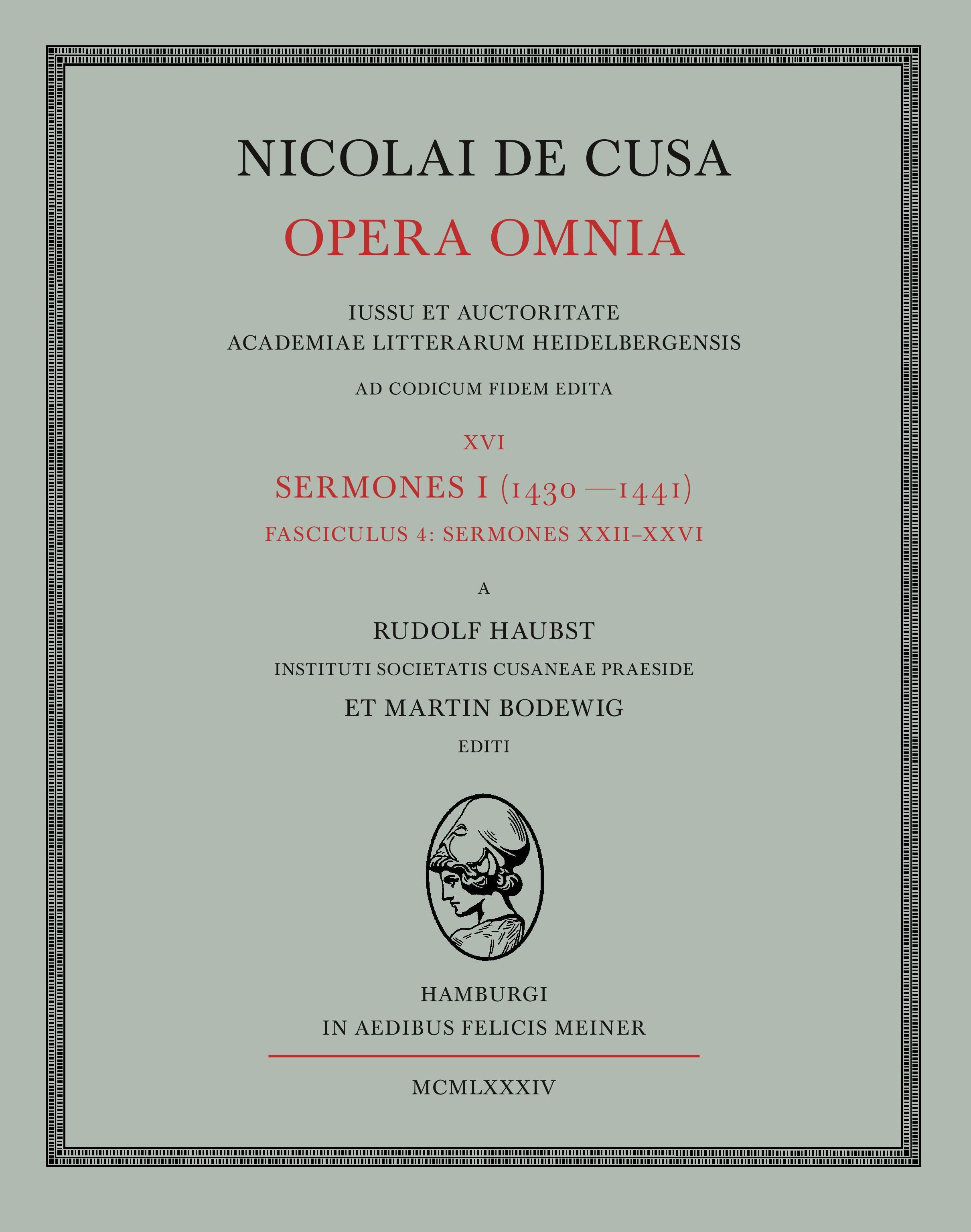 Nicolai de Cusa Opera omnia