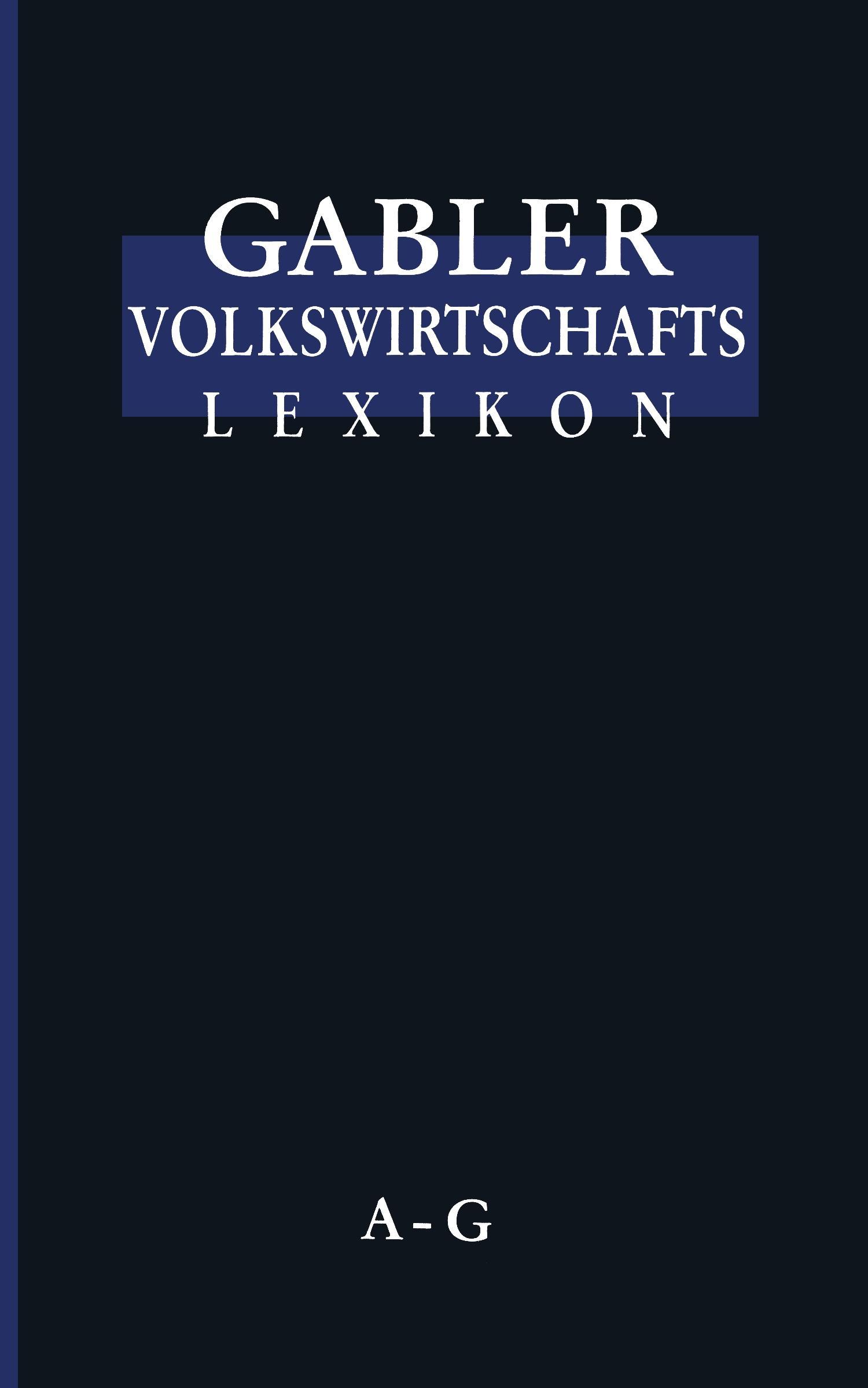 Gabler Volkswirtschafts Lexikon