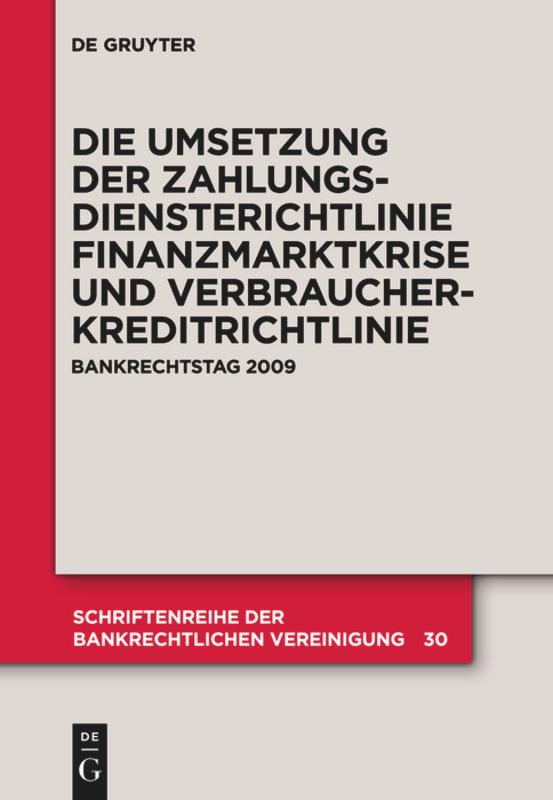 Die zivilrechtliche Umsetzung der Zahlungsdiensterichtlinie