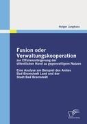 Fusion oder Verwaltungskooperation zur Effizienzsteigerung der öffentlichen Hand zu gegenseitigem Nutzen