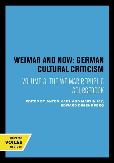 The Weimar Republic Sourcebook