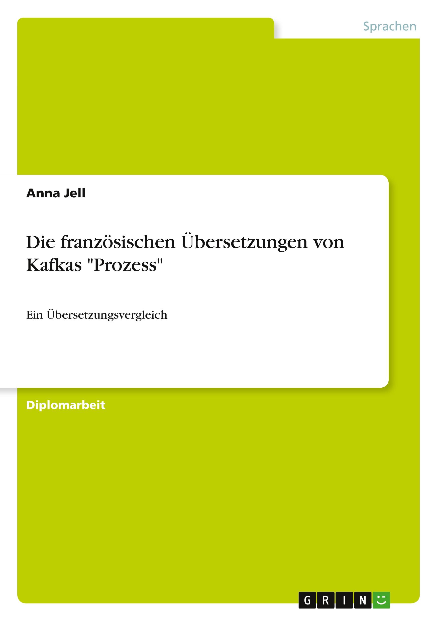 Die französischen Übersetzungen von Kafkas "Prozess"