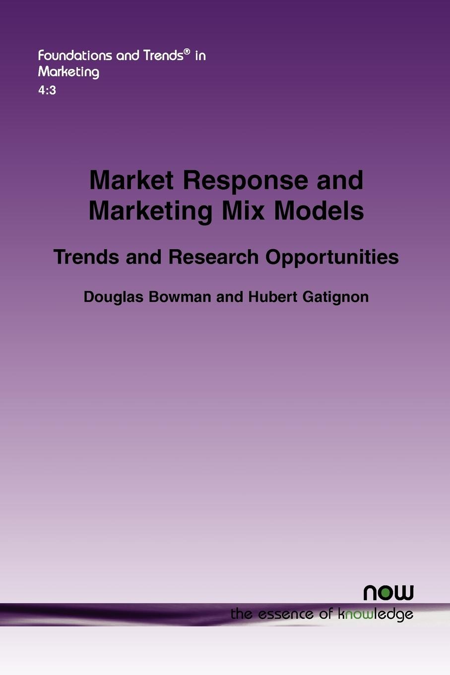 Market Response and Marketing Mix Models