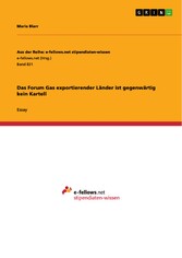 Das Forum Gas exportierender Länder ist gegenwärtig kein Kartell