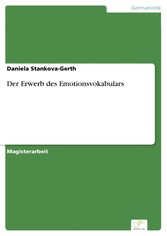 Der Erwerb des Emotionsvokabulars