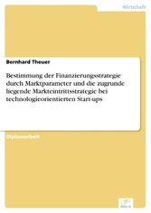 Bestimmung der Finanzierungsstrategie durch Marktparameter und die zugrunde liegende Markteintrittsstrategie bei technologieorientierten Start-ups